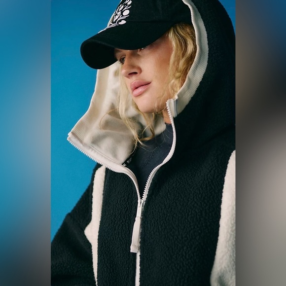 Free People Black and White Hit the Slopes Fleece - Picture 3 of 9